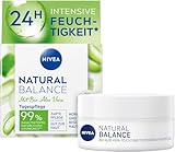 NIVEA Natural Balance feuchtigkeitsspendende Tagespflege (50 ml), Feuchtigkeitscreme mit Bio Aloe Vera, Jojoba- und Mandelöl, Tagescreme für normale und Mischhaut