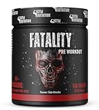 FATALITY - Ultra Hardcore Booster Pre Workout - Pulver - 2023 USA Matrix - Pre Workout Booster Gym - ATP + L-Arginin + Citrullin + Beta Alanin + Koffein 450g Cola Kirsche Geschmack - Fitness Booster