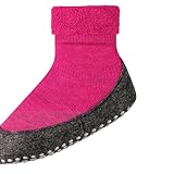 FALKE Unisex Kinder Stoppersocken Cosyshoe Minis K HP Wolle rutschhemmende Noppen 1 Paar, Rosa (Gloss 8550), 27-28