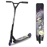Aragallant Stunt Scooter, Kickscooter Tretroller 360° Verstärkte Lenkung Robuster Funscooter mit ABEC 9 Kugellagern, Kickscooter 100 mm Alu Räder Stunt Roller Trick Roller Für Kinder Erwachsene (Gelb)