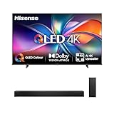 Hisense Bundle of 50E7Q Fehrnseher, 50 Zoll, 4K QLED, Smart TV+ HS2100, 2.1 Kanal Soundbar, 240W max Audio Power,Dolby Audio, DTS Virtual:X, Ultra-Slim Wireless subwoofer, TV Mode, EzPlay