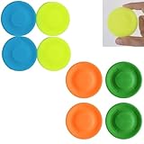 LiJuanWang Mini Frisbee,8 Stück kleine Frisbee Wurfscheibe Silikon,Mini Wurfscheibe Sport Beach Mini Handschub,Flugscheibe,für Erwachsene Kinder Hund Frisbeesport