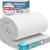 ELONEO Gel Topper 180x200cm, Matratzentopper aus 8 cm hohem Gel-Memory- Schaum, atmungsaktiver 3D-Netz Bezug, Bequeme Matratzenauflage für Bett und Boxspringbett inkl. Eckschlaufen