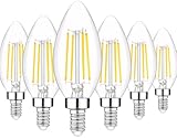 Oaomi E14 Kerze E14 Led Warmweiss LED Lampe,6er 4W E14 Glühbirne Warmweiß 2700K ersetzt 40W Halogenlampe, Filament Fadenlampe Nicht Dimmbar E14 Led AC 220V-240V (C35)