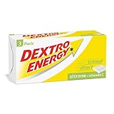 Dextro Energy Würfel - Fruchtig leckerer Traubenzucker mit Vitamin C, geeignet für Alltag und Sport - Zitrone (Vitamin C) - 3 x 8 Täfelchen (3er Pack)