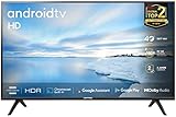 TCL 32ES561 LED Fernseher 80 cm (32 Zoll) Smart TV (HD, Triple Tuner, Android TV, Prime Video, HDR, Micro Dimming, Dolby Audio, Google Assistant) schwarz