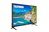 Telefunken 40DTF725 Fernseher 40 Zoll Full HD 1920 x 1080 Auflösung Rahmenloses Design DVBT2/S2/C