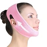 Doppelkinn Entferner V Gesichtsmasken – Wiederverwendbare Face Wrap Lifting-Maske, V-förmiges Kinnband gegen Doppelkinn & schlaffe Haut, Kinnband Schlafapnoe, Gesichtsstraffungsband für Frauen & Männe
