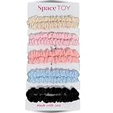 SpaceToy 10x Haargummis aus Seide & Halskette als Geschenk,...