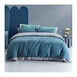 YYZTXF Bettlaken-Set, verdicktes Bettbezug-Set, Milchsamt, Korallensamt, Bett, 4-teilig, Winter, doppelseitige Flanell-Bettwäsche, Bettdecke, Tröster, ultraweiches Luxus-Set, Bettbezü