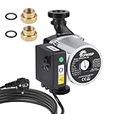 CPROSP Heizungspumpe 1 1/2'' 6 Meter Förderhöhe, 3-Stufige Umwälzpumpe(55-70-100w), Zirkulationspumpe Warmwasser mit 1''-Kupferanschluss, Hocheffiziente Druckerhöhungspumpe für Zentralheizung
