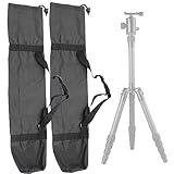 Stativtaschen Stativ Tragetasche, 2 Stück Tragbare Tripod Bag Wasserdicht Stativ Tasche, Stativtasche Aufbewahrungstasche Schwarz Nylon Tragetasche Stativtasche mit Schultergurt Kordelzug, 28x120cm