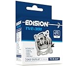 EDISION Antennendose Sat Universal TVE-301, Enddose Stich TV-R-SAT unterputz 3-Loch, geeignet für Sat DVB-S2, Unicable, Terrestrisch DVB-T/T2, Kabel DVB-C, Radio, FM, DAB+, DC-Pass, 3 Ausgänge