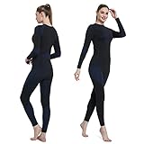 Thermounterwäsche Damen, Skiunterwäsche - Funktionsunterwäsche Damen Warm & Atmungsaktiv Thermo Unterwäsche Set Ski Unterwasche Set Sportunterwäsche für zu Hause und Sport im Herbst Winter