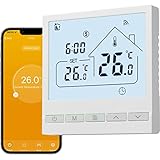 BEOK CONTROLS Tuya Intelligenter Thermostat, Raumthermostat, WLAN, Thermostat für Wasserheizung, Fußbodenheizung, kompatibel mit Alexa, Google 3A TOL47WIFI