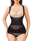 KUMAYES Shapewear Damen Bauchweg Body Shaper Hohe Elastizität Unterwäsche Shaping Miederbody Nahtlose Bodys Taillenmieder Sculpting Bodysuit (Schwarz, L)