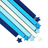 SUBLXPoten Origami Sterne Papier Papierstreifen DIY Origami Sterne Papiere Doppelseitige Glück Bunte Stern Streifen Dekor Falten Papier Kunst Handwerk Liefert(Style-1-540sheets)