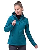 33,000ft Damen Softshelljacke Wasserdichte Winddichte Funktionsjacke Atmungsaktive Übergangsjacke Leichte Fahhradjacke mit Kapuze Windbreaker zum Laufen, Radfahren, Wandern，Dodge Blau 46