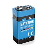 ANSMANN Lithium longlife Rauchmelder 9V Block Batterien - Premium Qualität für höhere Leistung, 9V Batterie ideal für Feuermelder, Bewegungsmelder, Alarmanlagen & Kohlenmonoxid Warnmelder