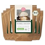 Bio Dinkel-Kruste Brotbackmischung - Backmischung Brot Dinkel ohne Weizen - Dinkelbrot backen - Brotbackautomat geeignet - Bake with Love - (6er Pack)