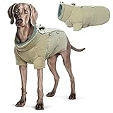 Hjyokuso Wasserdichter Hundemantel Winter Warme Jacke, Hundejacken für kleine Mittel Große Hunde, Winddichte Haustierkleidung Outfit mit Reflektierender Streifen und Reißverschluss - (Grau L)