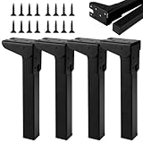 MUXHEL 4 Stück Tischbein Klappbar, 20CM Klapptischbeine, Klappbare Tischfüße Metall, Klappbare Möbelbeine, Faltbare Tischbeine, Klapptisch Beine aus Metall, für Tische Esstisch Couchtisch Schreibtisch