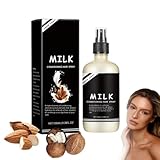 Milch Conditioning Hair Spray, verhindert Bruch & Frizz, Haar Detangler Spray für lockiges, welliges und feines Haar, Nährliche Leave-In Behandlung für trockenes, beschädigtes Haar (1)