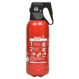 Jockel Feuerlöscher PS2JM Mini-Dauerdruck-Feuerlöscher, 2 kg, ABC-Pulver,