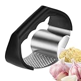Knoblauchpresse, 1 Ingwerpresse, Edelstahl-Knoblauch-Schäler, Küchenwerkzeug zum Zerkleinern