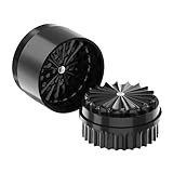 Premium Toothless Ceramic Grinder Calabasas Schwarz | Zahnlos | Nano-Keramik Beschichtung | 5 – teilig | Blüten (Flower) Mühle (Mill) | Inkl. Storage Deckel & Feinsieb (Schwarz) | California's Choice