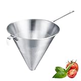 Westmark Spitzsieb Chinois Pro – Feines Passiersieb mit Rundum-Lochung – Edelstahl Sieb – Perfekt für Fonds, Cremes & Saucen – Silber, Ø 23 cm