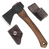 BeaverCraft Handgeschmiedetes Beil AX1 Campingaxt Freizeitbeil Axt Holz Spalten Outdoor Axt für Garten Universalaxt Spaltaxt Bushcraft Ausrüstung Kleine Axt mit Holzstiel