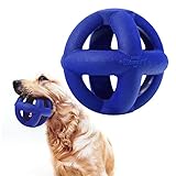 Tuff Pupper SuperChewy Tough Hundekäfig Ballspielzeug | Starker Naturkautschuk | Tolles Apportierspielzeug für Hunde | Ultra haltbares Kauspielzeug | Für große Rassen Käfigball groß - 4 Zoll / 8,5 oz