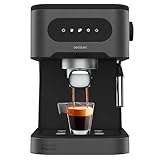 Cecotec Espressomaschine Power Espresso 20 Coldbrew. Espresso und Cappuccino, Kaltkaffee, 20 Bar Druck, schwenkbarer Dampfauslauf Professionelle Qualität zu Hause.