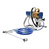 Airless Farbsprühgerät 3000PSI 1800W 22 Mpa Airless Spritzgerät Lackiergerät Airless Painter Sprayer Farbsprühsystem für Die Meisten Farben mit Sprühdüse, Spritzschlauch & Verlängerungsstange