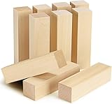 12Pack Lindenholz Blöcke Schnitzholz Set - 10x2.5x2.5cm Linde Holzblock Holzklötzchen - Lindenholz zum Schnitzen - Weiches & Feinjähriges Holz für Holzschnitzerei, DIY Kunsthandwerk & Modellbau