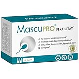 MascuPRO Fertilität Mann | vegan | Fruchtbarkeit + Spermienproduktion | 60 Kapseln | Zink, Selen, L-Carnitin, L- Arginin | Kinderwunsch Tabletten