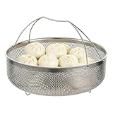 Dünsteinsatz für | Küchenwerkzeug aus Mesh mit Griff – Dampfkorb für Lebensmittel aus Edelstahl – für Haus, Studentenwohnheim, Wohnung, Zubereitung von Mahlzeiten
