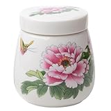 Egg Cooker - 220ML Ceramic Poaching Cup, Vintage Style Holder with Matching Lid, Heat Safe Steaming Design, Ideal for Breakfast Serving Home Kitchen Meals