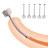 Hmxseu Edelstahl Urethral Dilator Penis Harnröhren Dilatatoren 5 Größen Metall Katheter Extremer Penistrainer CBT Masturbation Katheter Prostata Stimulation SM Erotik Sexspielzeug Für Männer Solo(L)