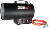 Gasheizgebläse 27 kW DEDRA DED9943ADE 300 m³/h, elektrische Piezozündung, Betriebstemperaturbereich: 20–50°C, integrierter Ventilator, Sicherheitssysteme, mobil und ergonomisch