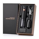 YYDSBAYS Korkenzieher Wein Weinöffner Elektrisch Automatischer Flaschenöffner Professionell für Weinliebhaber Luxusgeschenk (Roségold, Set, Geschenkbox, Wiederaufladbar, Eine Berührung)