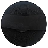 LIMIKPH 10 Meter Gefalzt Elastic Gummiband Faltband -viele Farben erhältlich, 20mm Breite Faltgummi (Schwarz)