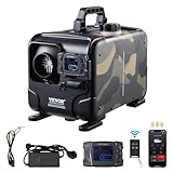 VEVOR 8 kW Dieselheizung 12 V / 24 V All in One Diesel-Luftheizung mit Bluetooth-App & Fernbedienung & Anzeigebildschirm & CO-Alarm, schnell aufheizende horizontale tragbare horizontale Dieselheizung