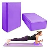 Lixiluxia Yoga Block 2er Set, Yoga Blöcke, Yoga Klötze, Yoga Klotz, Yoga Würfel, Rutschfeste Blöcke, Erwachsene Yogablock, Yogablöcke aus EVA Schaumstoff, Yogaklotz für Yoga, Pilates, Meditiation