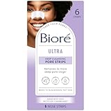 Biore Ultra Porenstreifen mit Glycerin, 6 Stück (1 Stück), Paket kann variieren