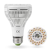 SANSI Pflanzenlampe LED 15W Pflanzenlicht Vollspektrum E27 Weiß 4000K für Zimmerpflanzen Grow Light Wachstumslampe für Garten, Blumen, Gemüse, Obst