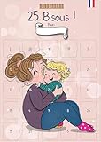 Adventskalender / After '25 Küsse' für Baby & Kinder | A3 personalisierbar | Staffelei inklusive | 25 zarte & lustige Küsse (ohne Schokolade, ohne Objekt) | Geschenk für Kinder & Eltern