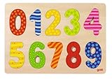 Goki 57574 - Einlegepuzzle - Zahlen 0-9