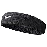 Nike Unisex Erwachsene Swoosh Headband/Stirnband, Schwarz (Black/White), Einheitsgröße